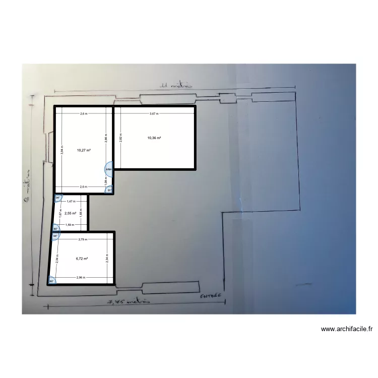 Appartement Beno&icirc;t. Plan de 4  et 30 m²