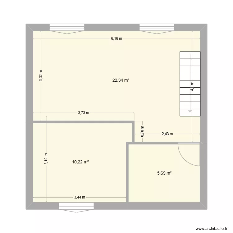 CHAMBRE ENFANTS DA SILVA BREYSSE. Plan de 3  et 38 m²