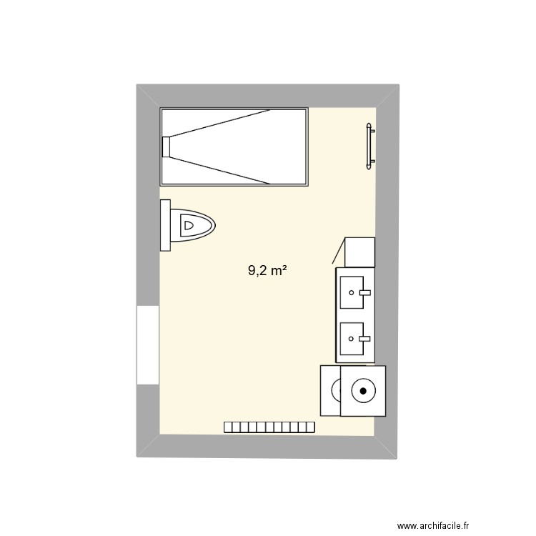 Thomas Garcia. Plan de 1 pièce et 9 m2
