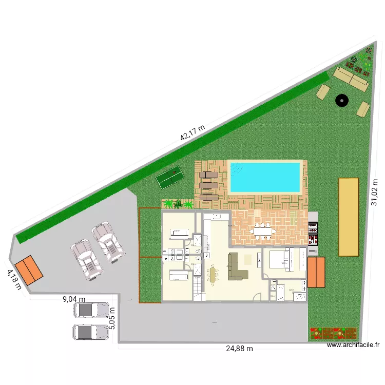 Maison rdc 3. Plan de 11 et 777 m² Maison rdc 3. Plan de 11 et 777 m²