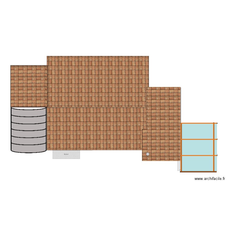 Janou 3. Plan de 15 pièces et 165 m2