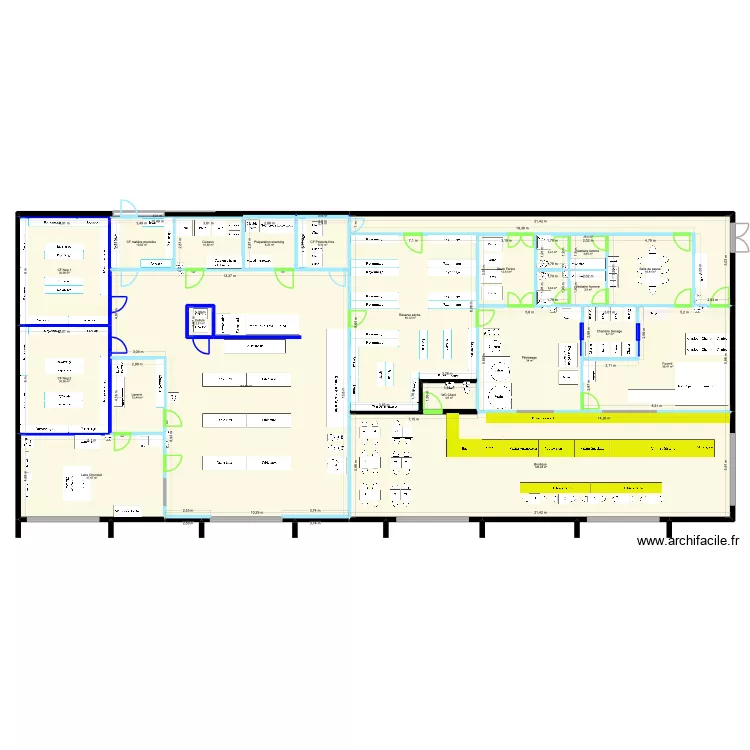 Projet Saint Jacques - Av Jean Monnet - Version 3. Plan de 25  et 663 m²