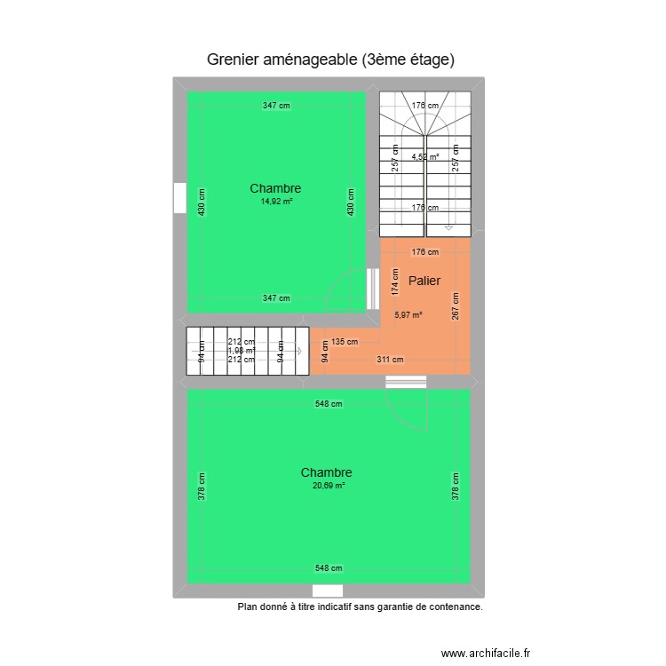 3e étage. Plan de 0 pièce et 0 m2