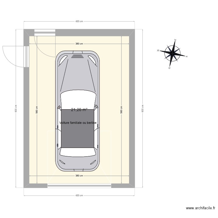 Garage. Plan de 0 pièce et 0 m2