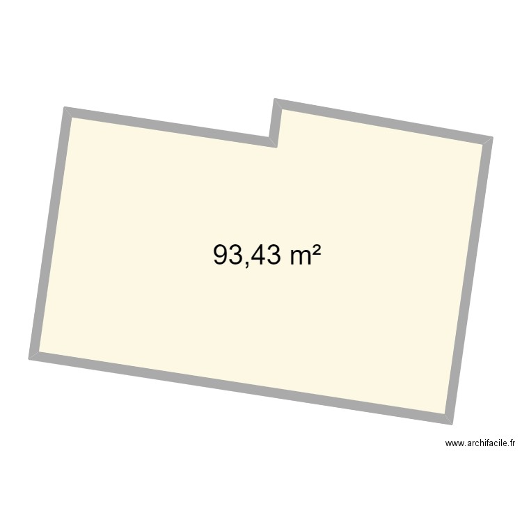 F733. Plan de 1 pièce et 93 m2