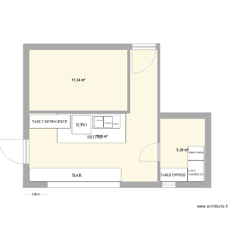 OLIVIGNE2. Plan de 3 pièces et 37 m2