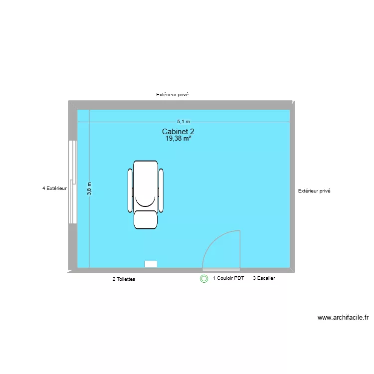31185 Cabinet 2. Plan de 1 et 19 m² 31185 Cabinet 2. Plan de 1 et 19 m²