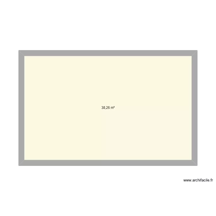 Test. Plan de 1 Pièce et 38 m²