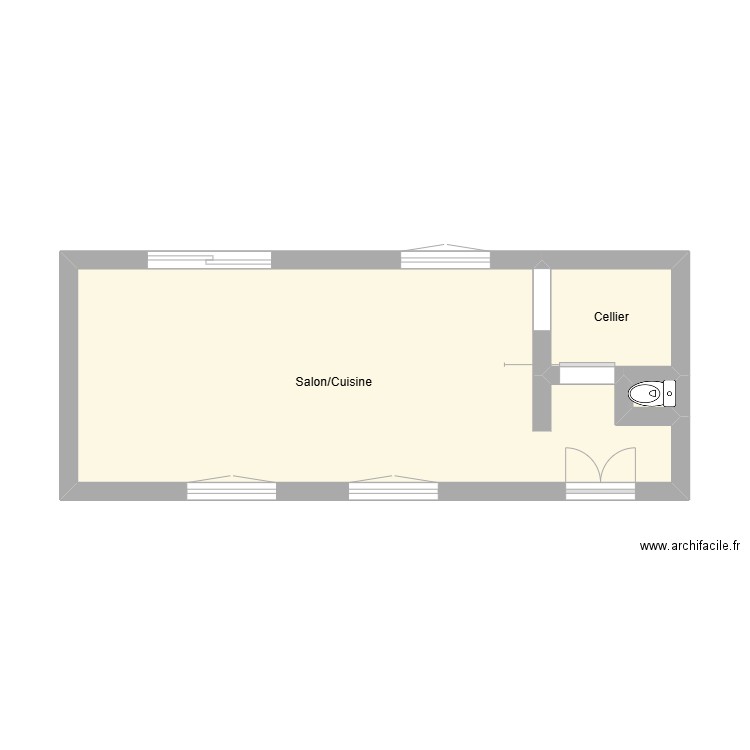 JULIE. Plan de 3 pièces et 25 m2