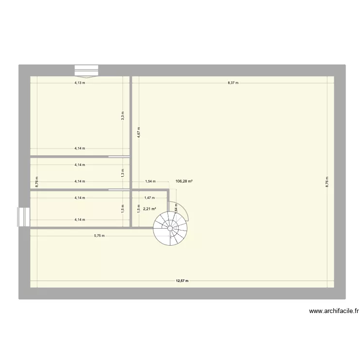 plan VIVIERS LES MONTAGNES. Plan de 2  et 108 m²
