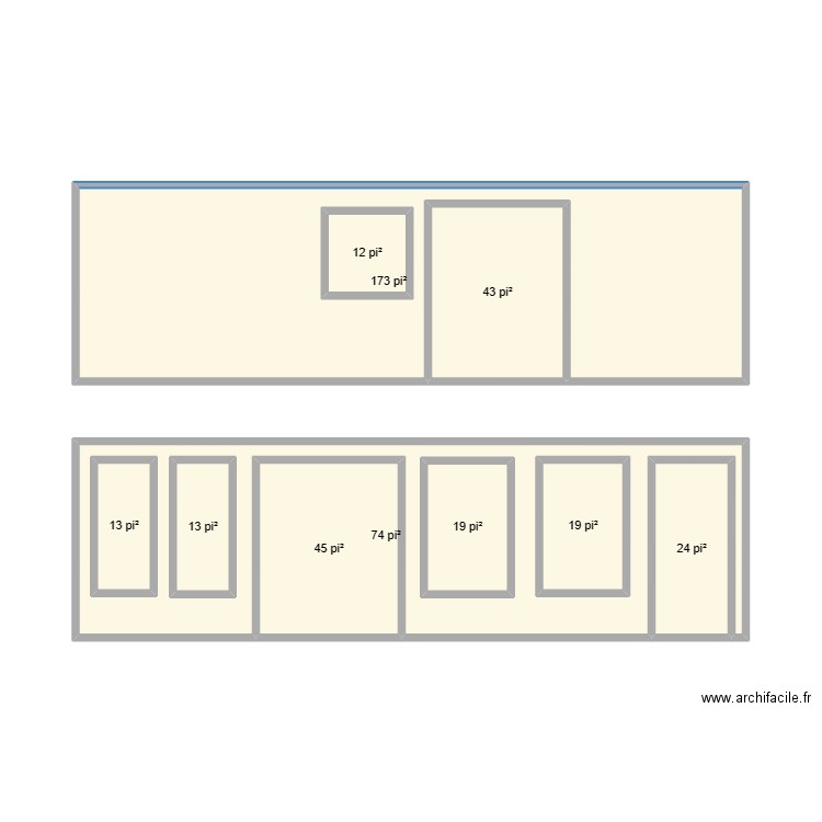 Mur arrière. Plan de 0 pièce et 0 m2