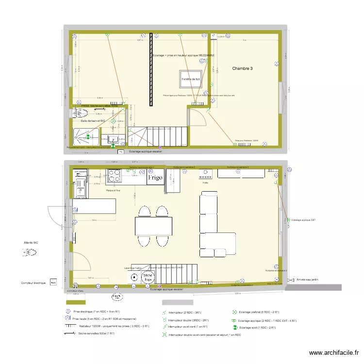 PLANS MAISON mai poele. Plan de 