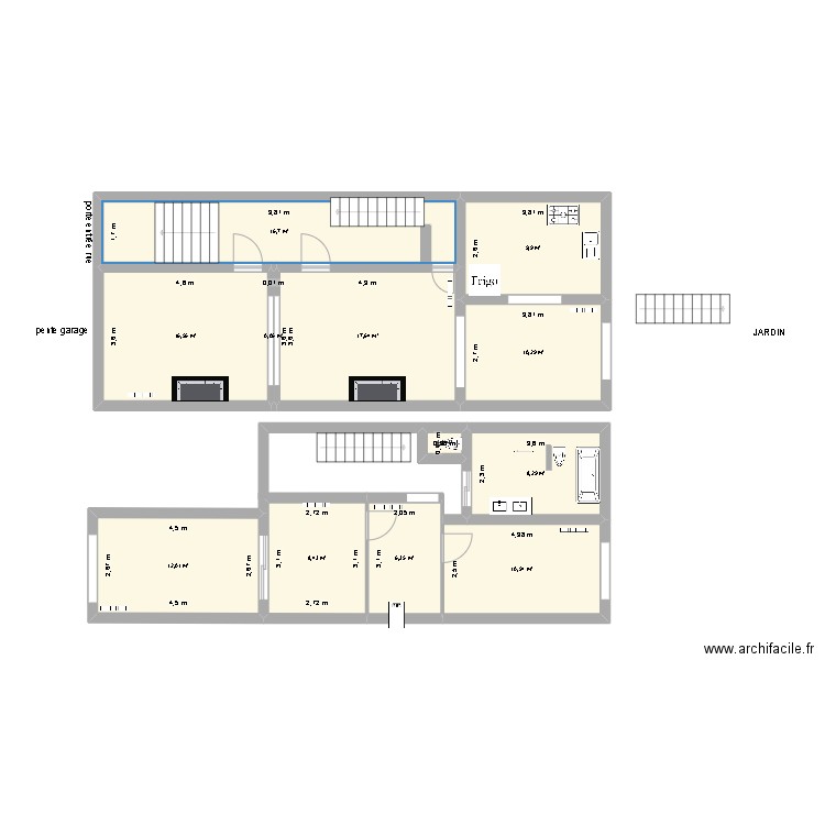 Churchill 82. Plan de 12 pièces et 118 m2