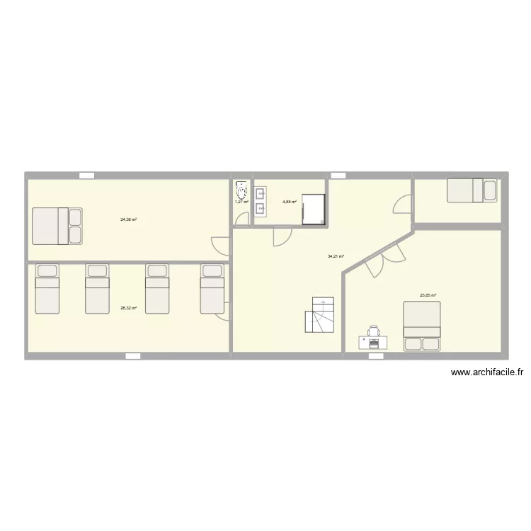 voissant 2nd 3 ch bis. Plan de 6 et 117 m² voissant 2nd 3 ch bis. Plan de 6 et 117 m²