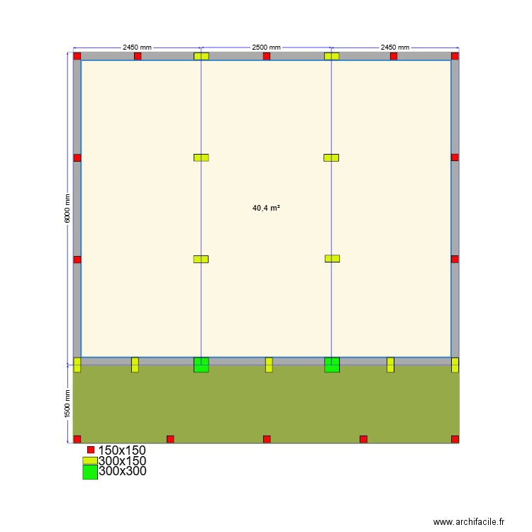 Крым 3 сваи. Plan de 2 pièces et 50 m2