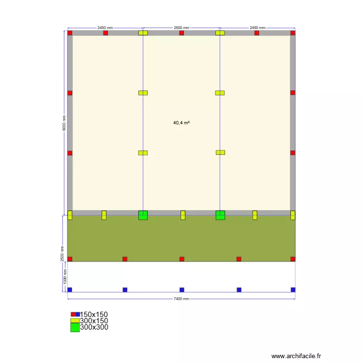 Крым 3 сваи. Plan de 