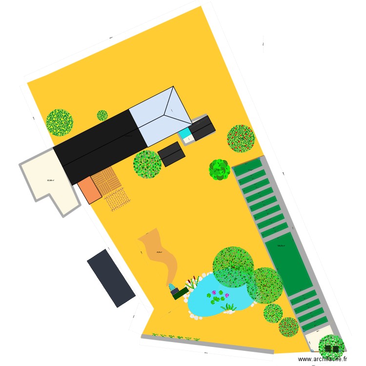 BASSIN. Plan de 4 pièces et 385 m2