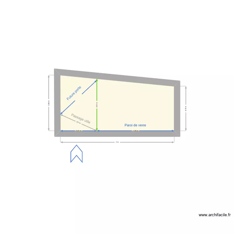 SdeB 1. Plan de 1  et 2 m²
