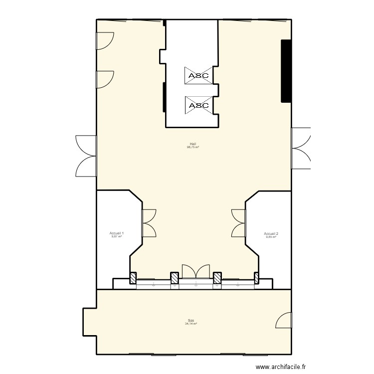 Ali. Plan de 16 pièces et 171 m2