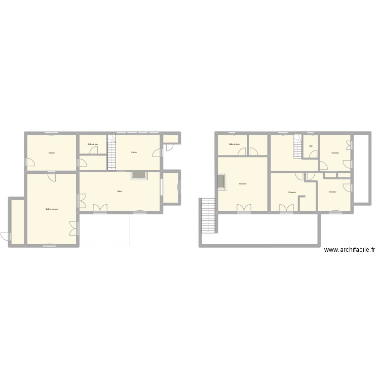 51893. Plan de 18 pièces et 242 m2
