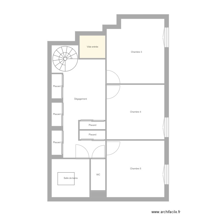 CONTINSOUZAS Niv 2. Plan de 13 pièces et 65 m2