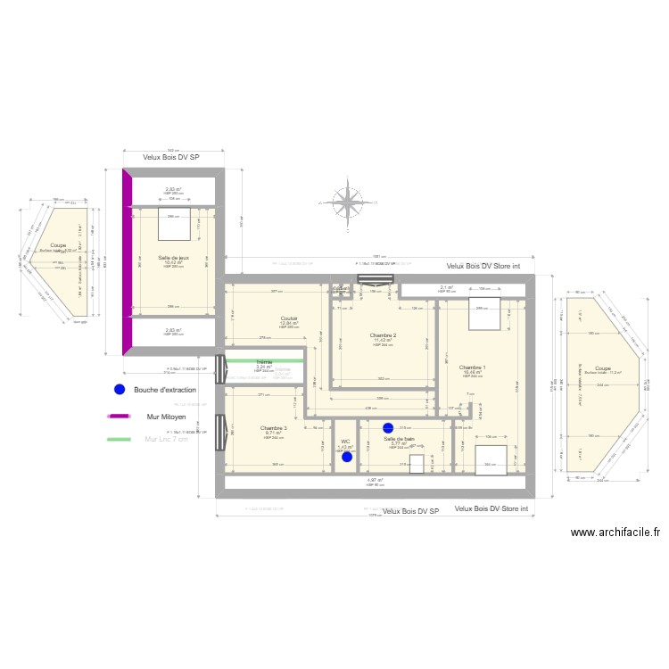 ML24013751. Plan de 19 pièces et 170 m2