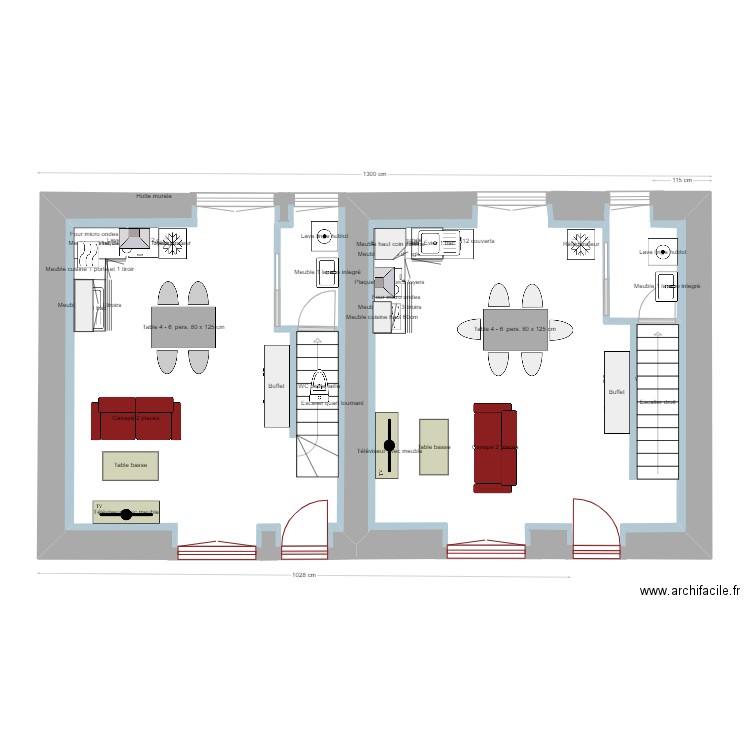 location maguy 08. Plan de 3 pièces et 41 m2