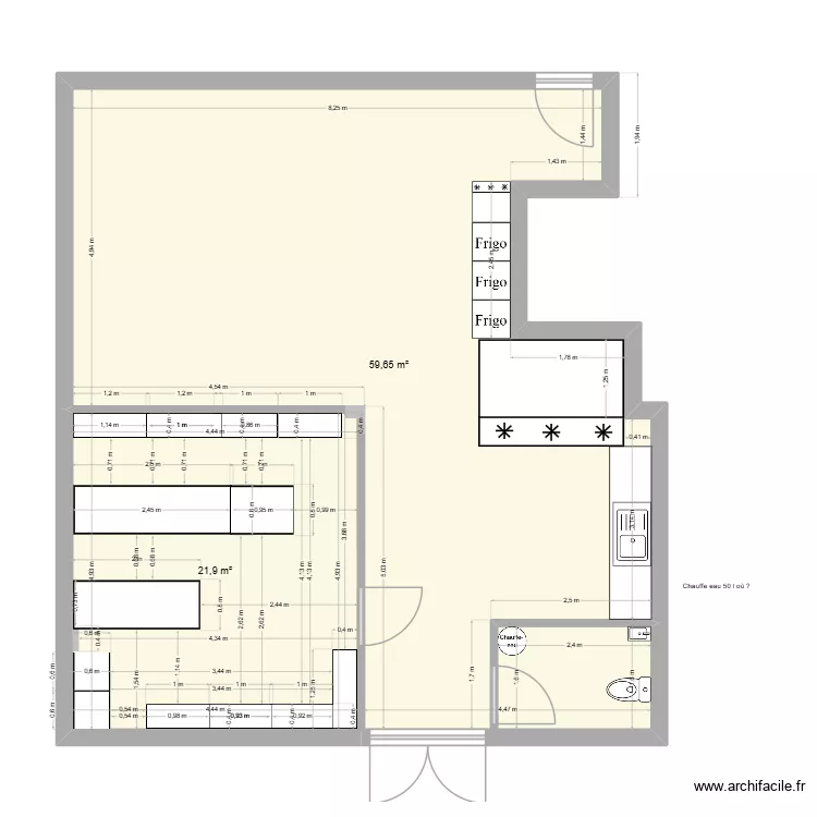 épicerie mens 3. Plan de 2 et 82 m² épicerie mens 3. Plan de 2 et 82 m²