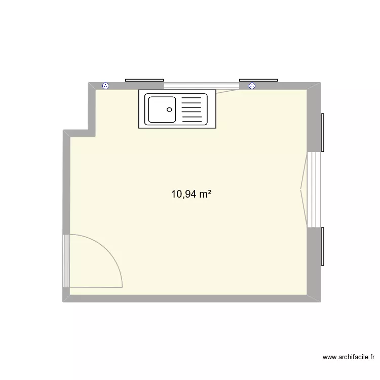 cuisine brizante. Plan de 1 et 11 m² cuisine brizante. Plan de 1 et 11 m²