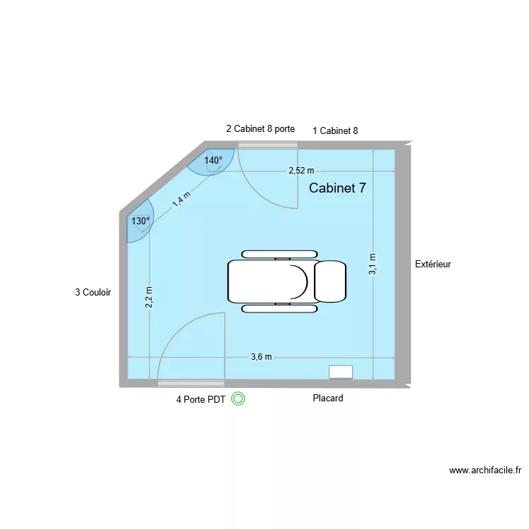 40254 Cabinet 7. Plan de 1 et 11 m² 40254 Cabinet 7. Plan de 1 et 11 m²