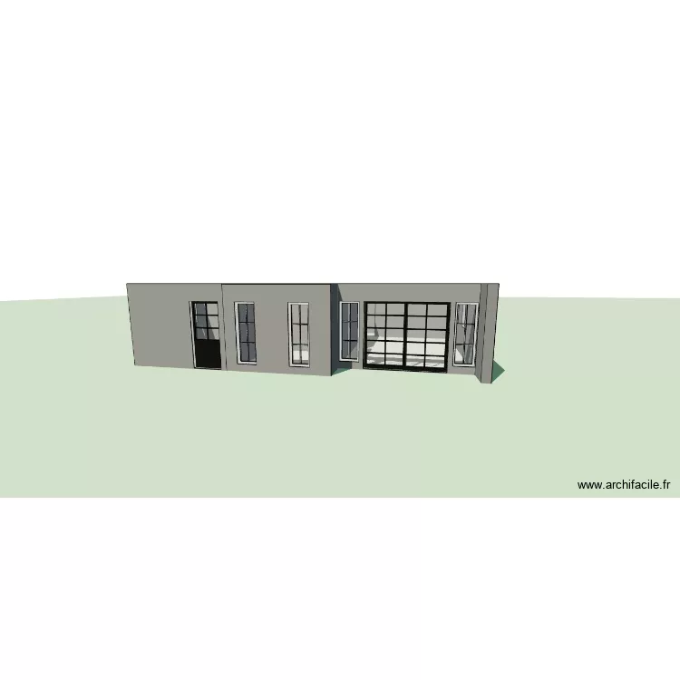 vue avant 3D. Plan de 7 et 87 m² vue avant 3D. Plan de 7 et 87 m²