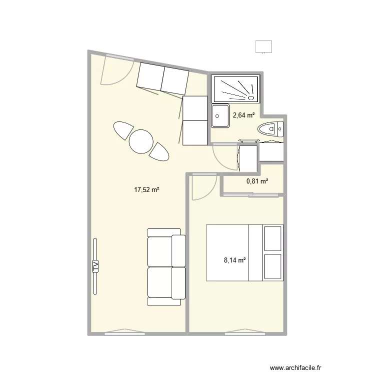 barla propo 1. Plan de 4  et 29 m²