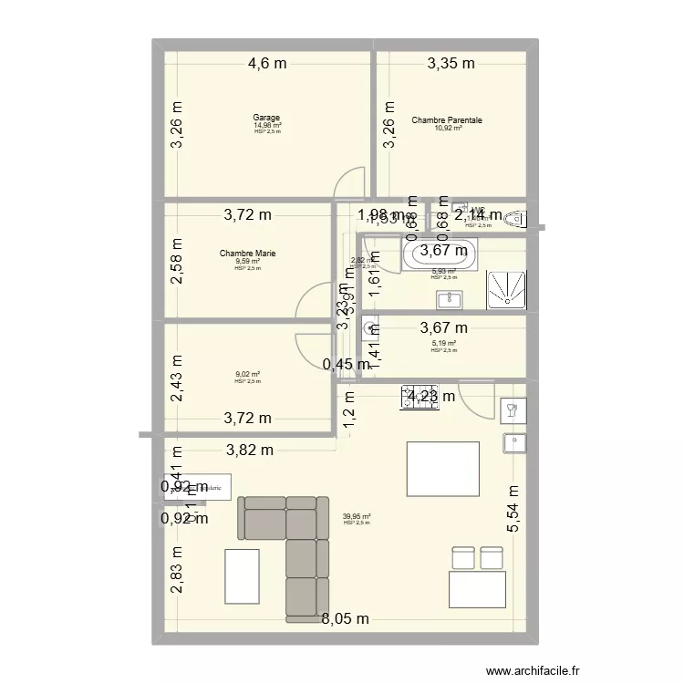 malle1. Plan de 9 Pièces et 100 m² malle1. Plan de 9 Pièces et 100 m²