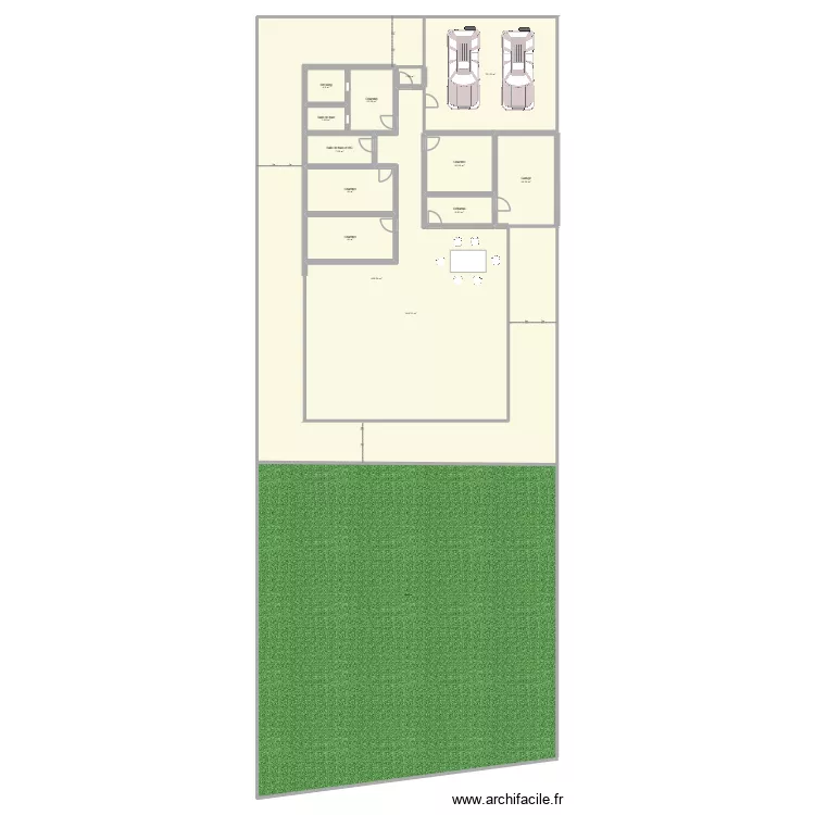 ceyras plain pied. Plan de 13  et 466 m²