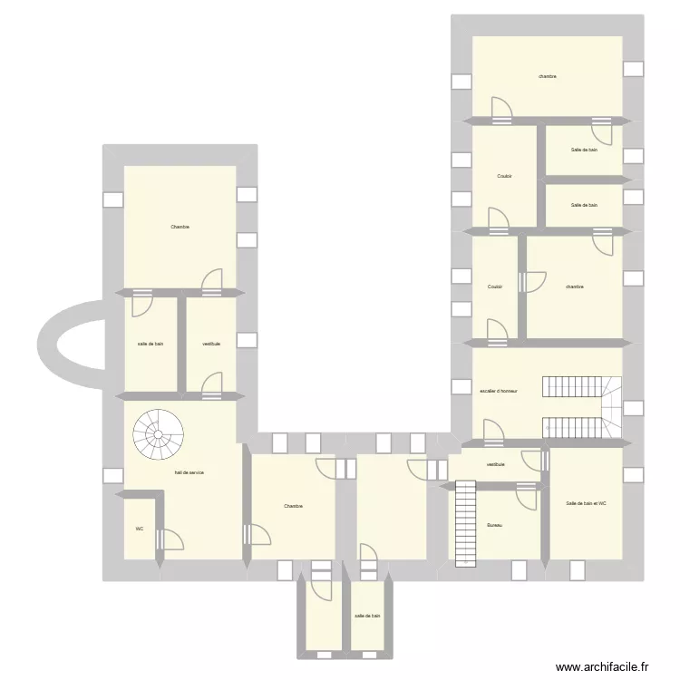 306 duru 1er. Plan de 17  et 203 m²