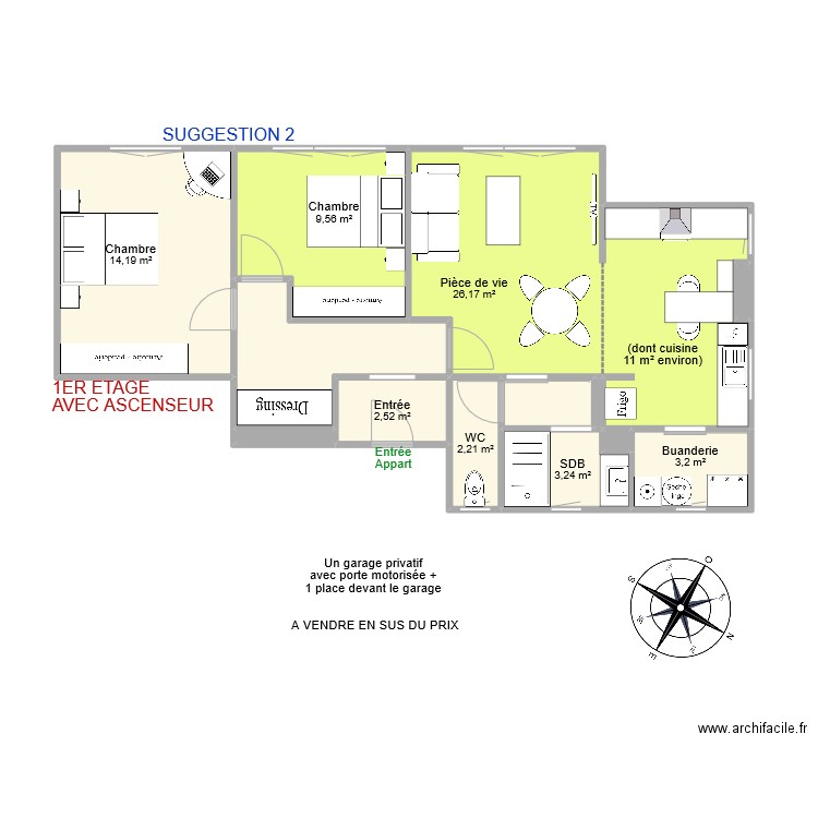 ROCA. Plan de 73 pièces et 422 m2