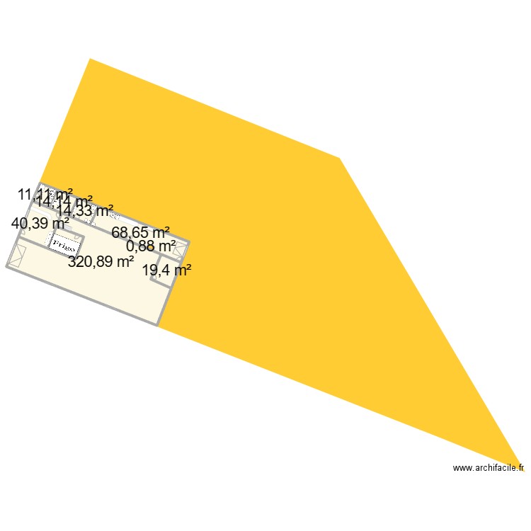 plan 4. Plan de 15 pièces et 991 m2