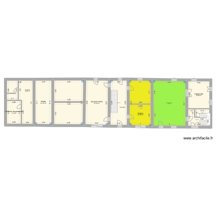 plan Freyssinet avec appart-23-01-2026. Plan de 0 pièce et 0 m2