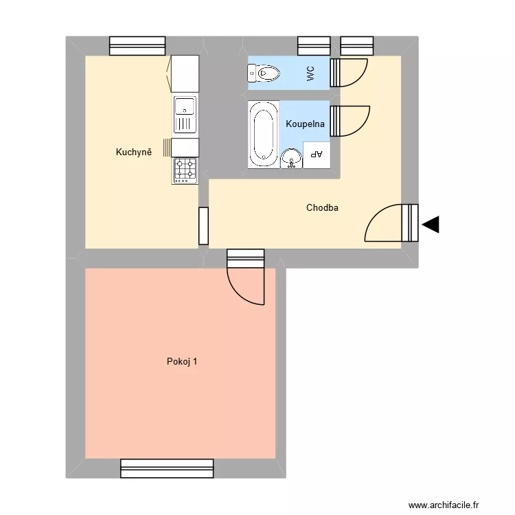 Na N&aacute;břež&iacute; 7, byt 8. Plan de 10  et 165 m²