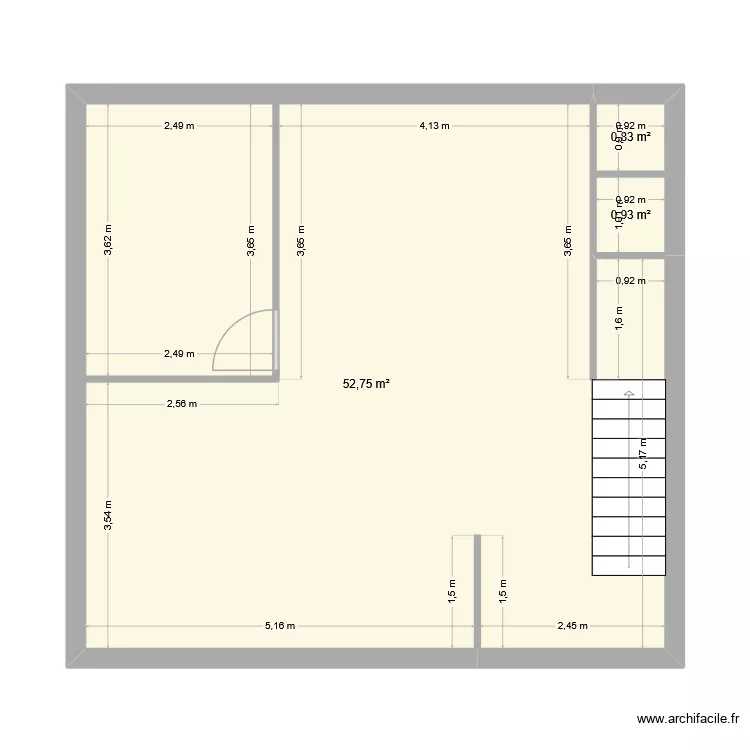 maison.fr. Plan de 3  et 55 m²