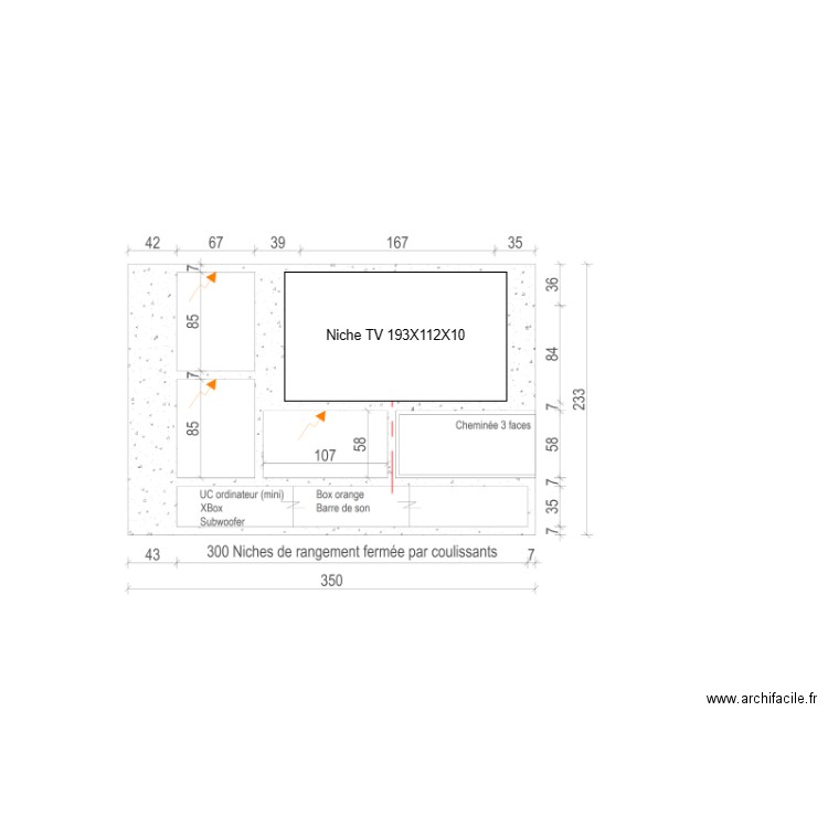 TV DANS MEUBLE SALON. Plan de 0 pièce et 0 m2
