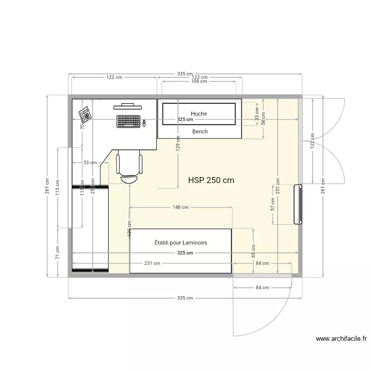 Atelier bijoux-2. Plan de 