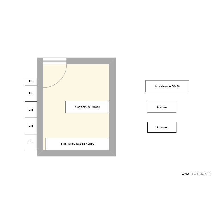 Vestiare. Plan de 0 pièce et 0 m2 Vestiare. Plan de 0 pièce et 0 m2