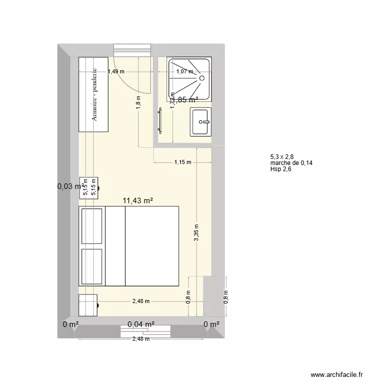 Bourel. Plan de 6  et 13 m²