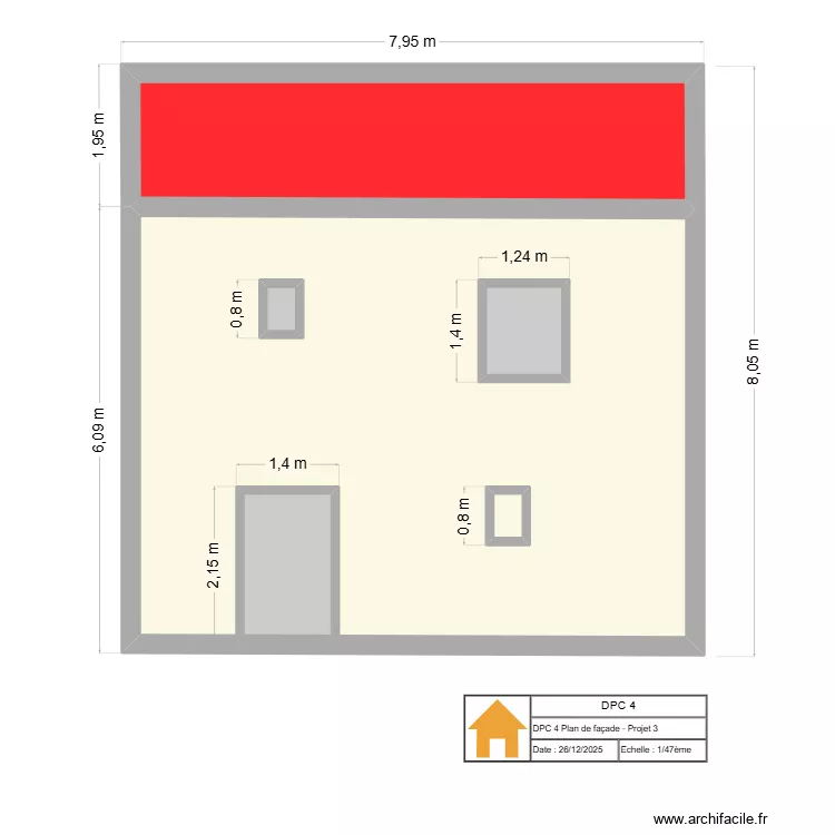 DPC 4 2.3. Plan de 6 pièces et 58 m² DPC 4 2.3. Plan de 6 pièces et 58 m²