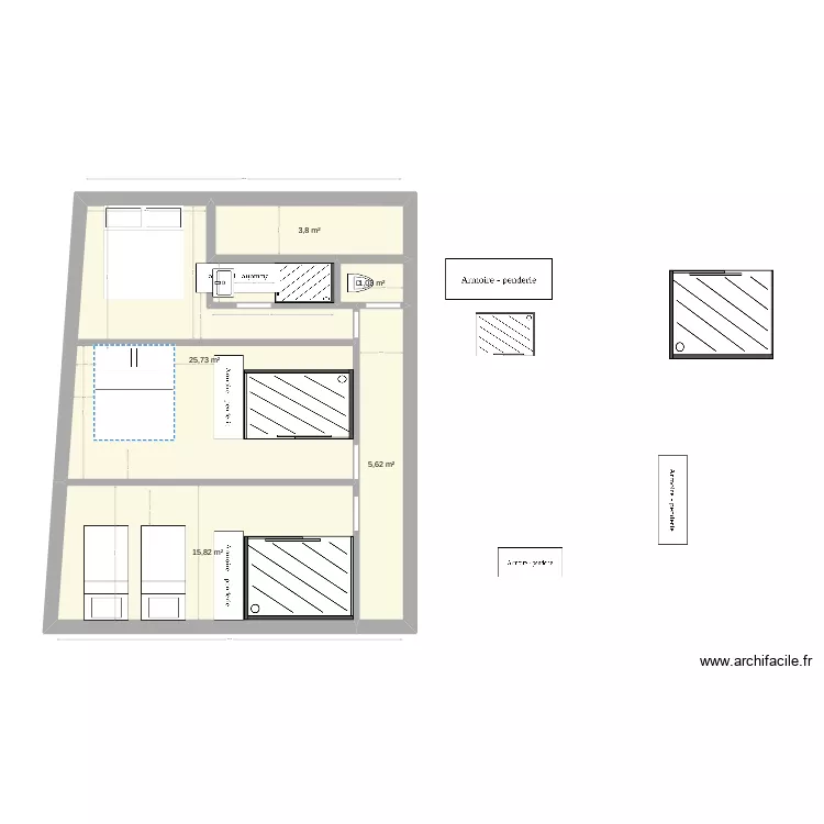 PLAN CHAMBRES JOFFRE 1ER. Plan de 