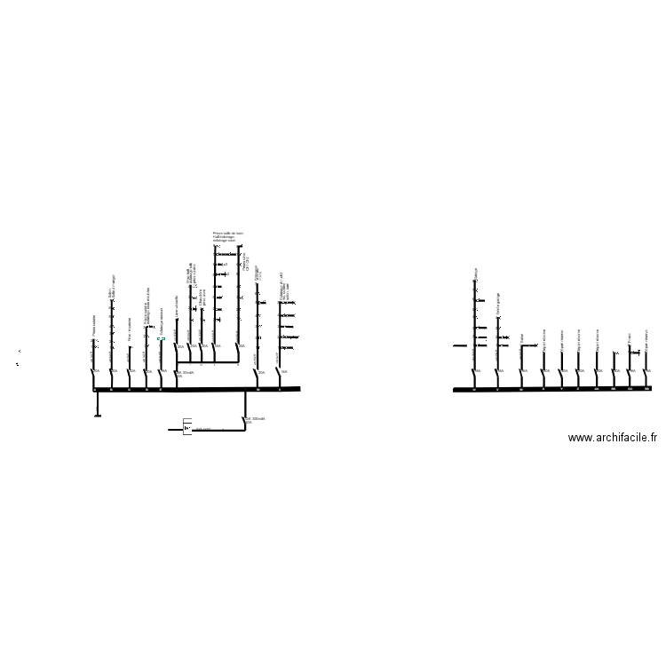 regg. Plan de 22 pièces et 423 m2