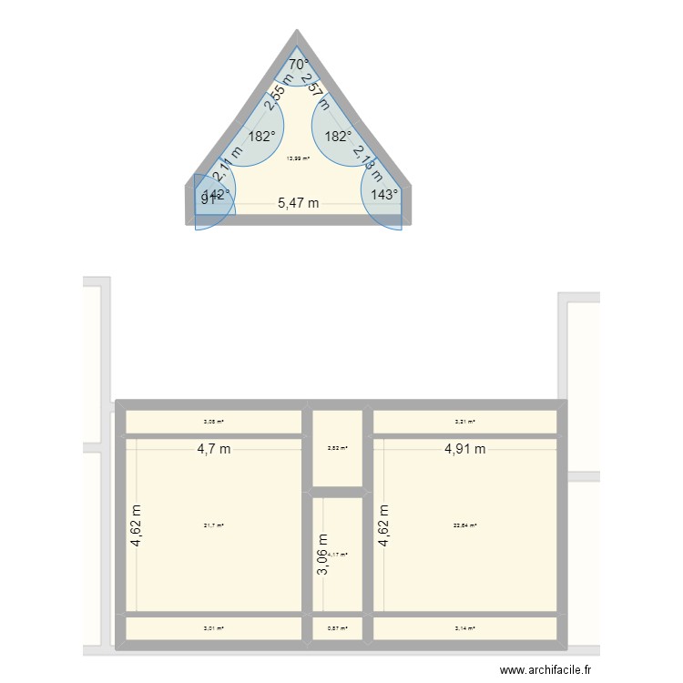 dury joseph et juliette. Plan de 17 pièces et 238 m2