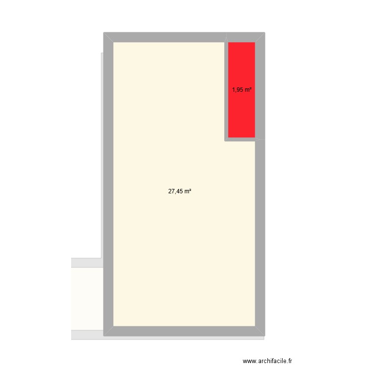 correia. Plan de 3 pièces et 62 m2