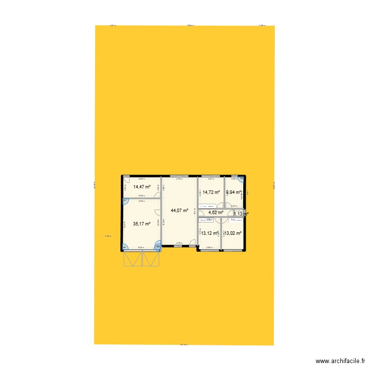 PANILLEUSE 2. Plan de 9 pièces et 150 m2